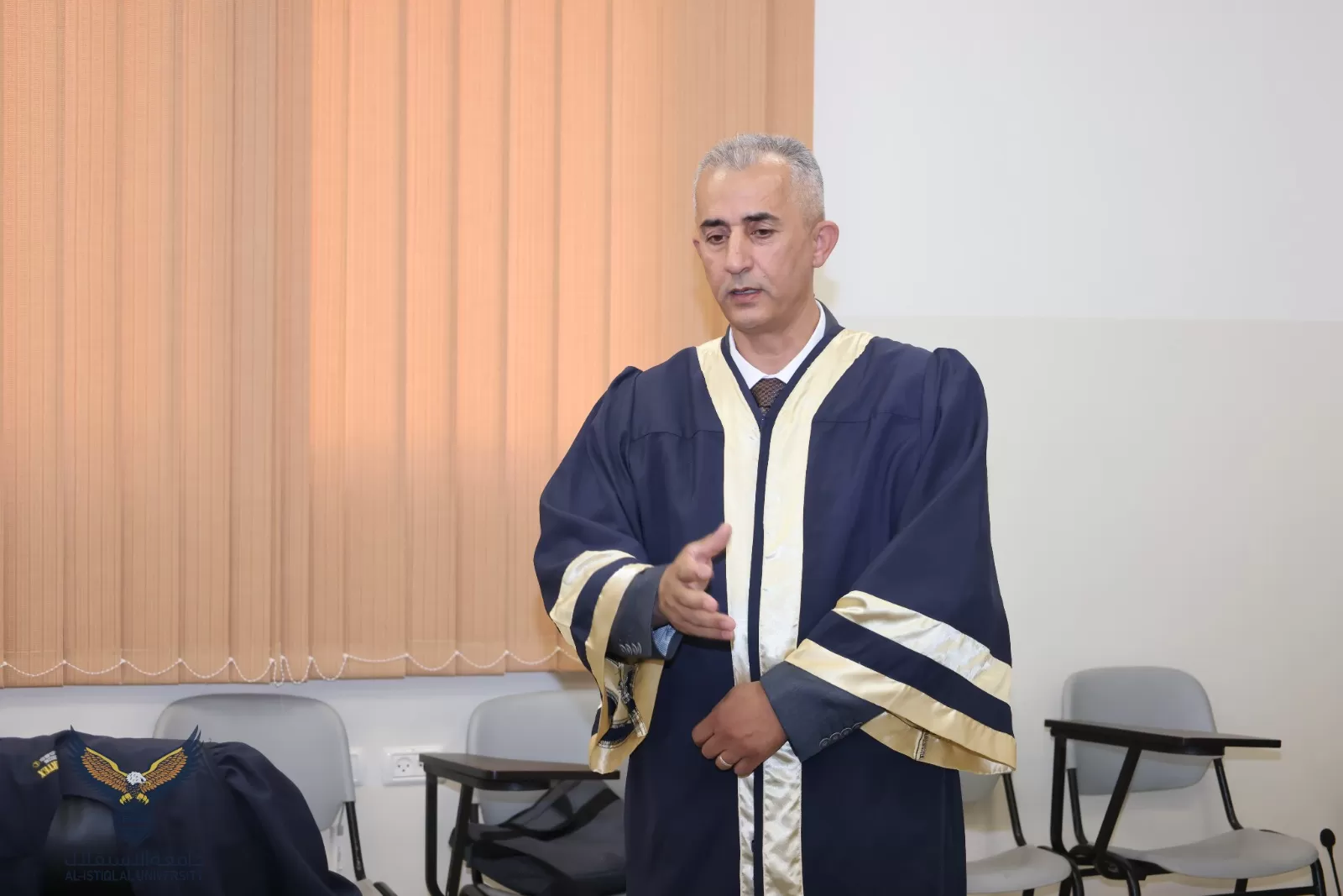 مناقشة رسالة ماجستير حول سياسات الحوكمة العامة وعلاقتها بإدارة الأزمة