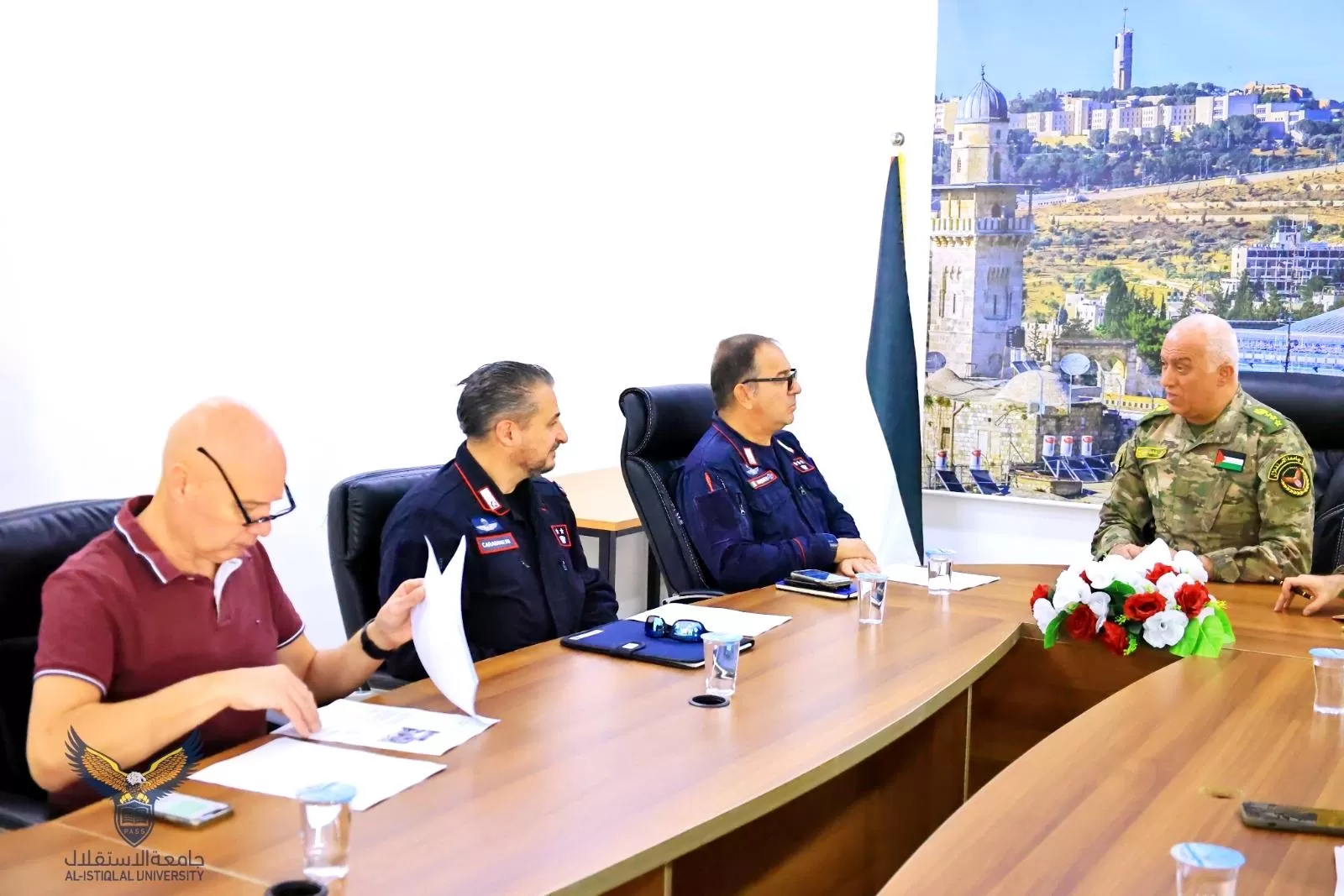 جامعة الاستقلال تستقبل رئيس البعثة الأمنية الإيطالية