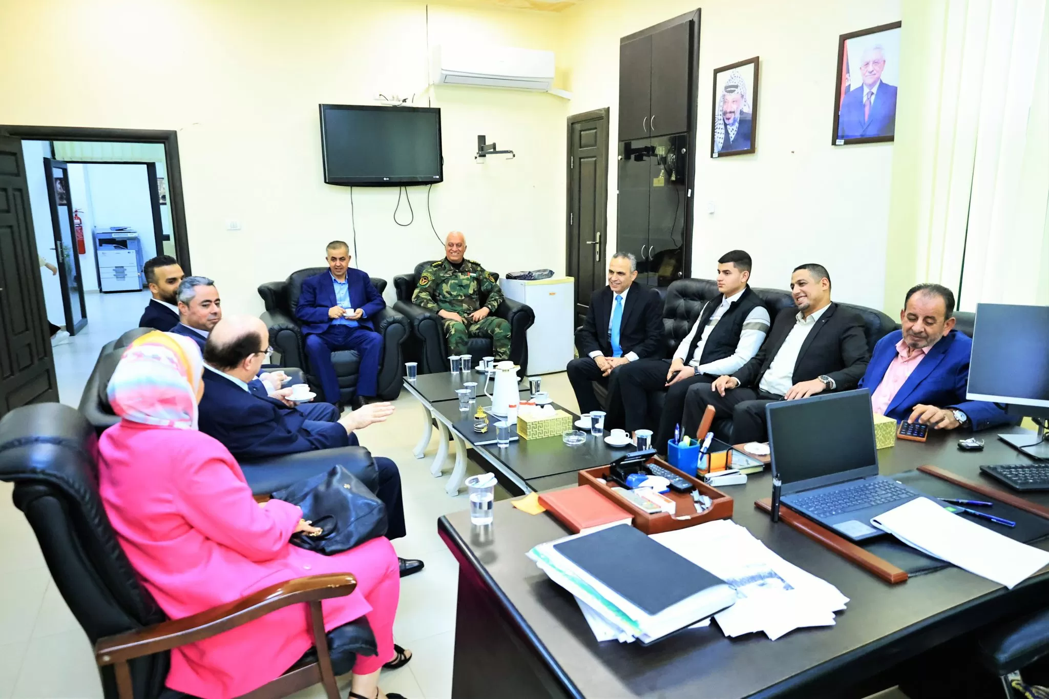 د. سمير جراد الخبير الاقتصادي في زيارة لجامعة الاستقلال