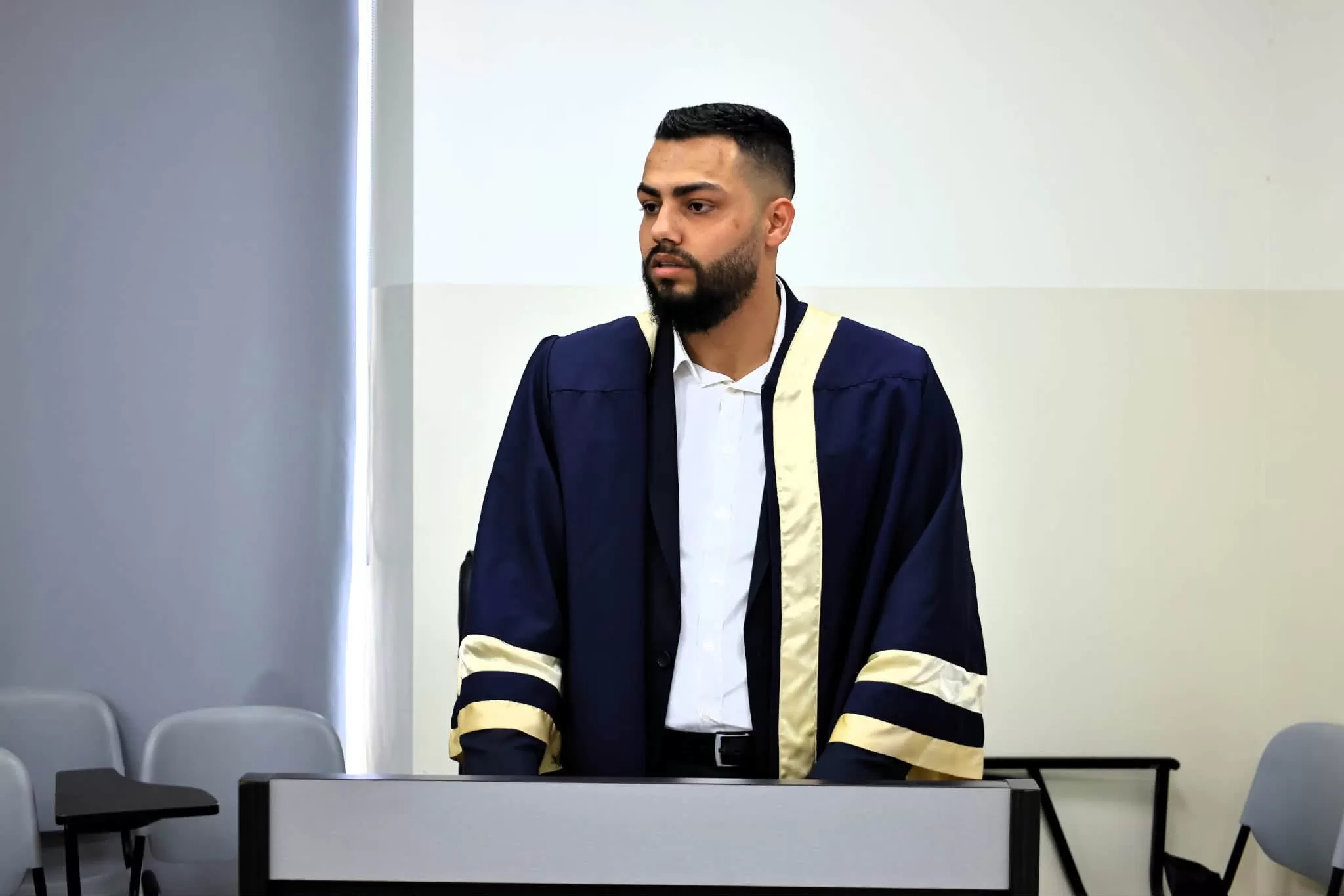 مناقشة رسالة ماجستير حول حول تجويع سكان غزة في ضوء القانون الجنائي الدولي