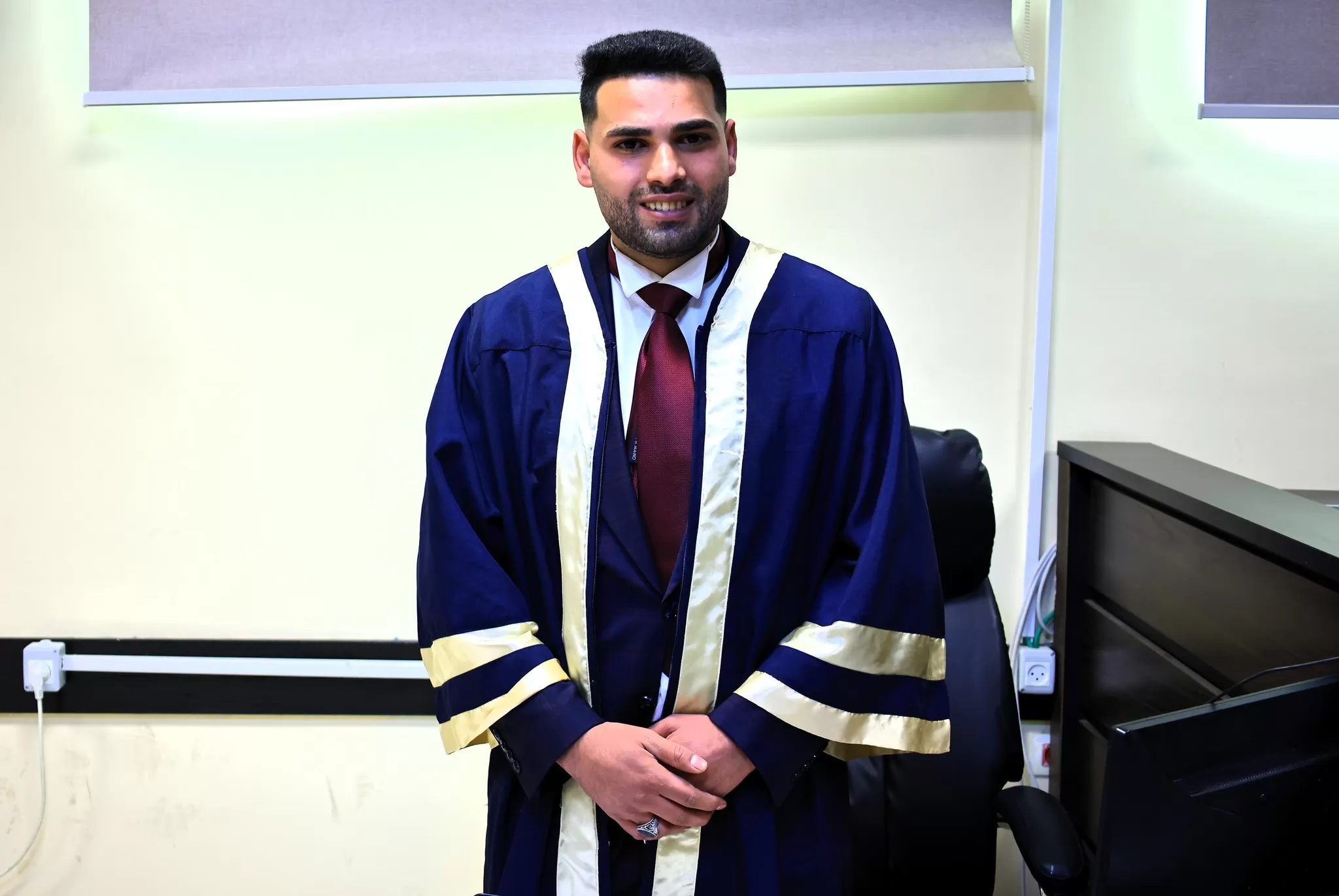 مناقشة رسالة ماجستير حول الحصار الإسرائيلي وأثره على منظومة حقوق الإنسان في الضفة الغربية - دراسة في قواعد القانون الدولي