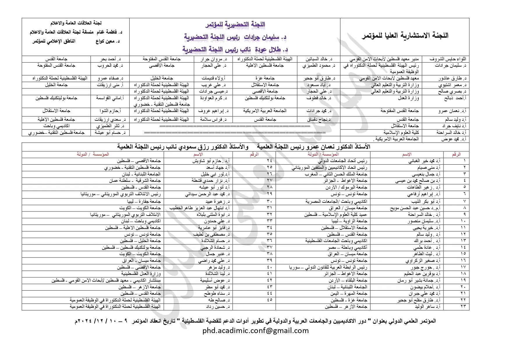 دعوة للأكاديميين والباحثين والمهتمين