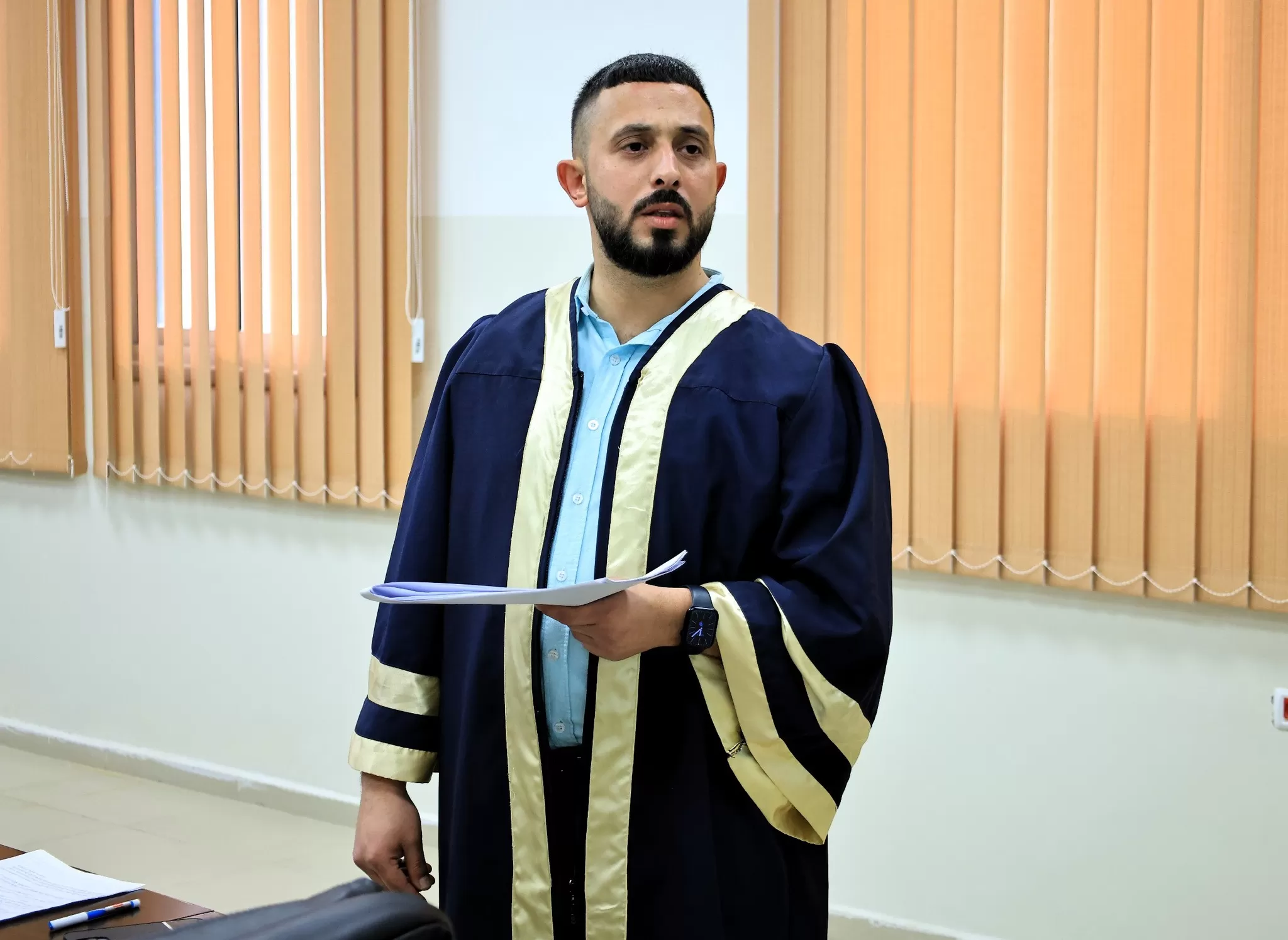 مناقشة رسالة ماجستير حول دور الحكم الرشيد في تعزيز فاعلية التدوير الوظيفي لدى القطاع العام الفلسطيني بالتطبيق على الهيئة العامة للمعابر والحدود